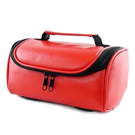 TGC ® Camera Case for Vivitar ViviCam 6200w with Carry Handle (Red Faux Leather)