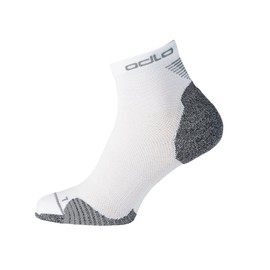 Odlo Unisex Ceramicool running quarter socks, white, 45-47