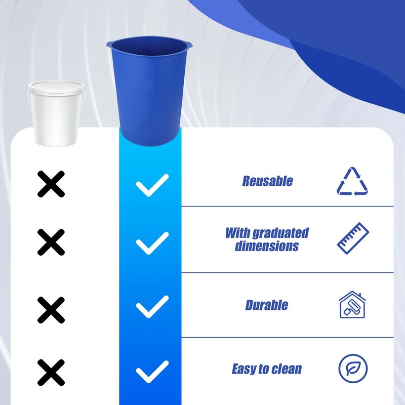 5 Gallon Bucket Liner, Reusable Rubber Bucket Liners with Measuring