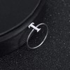 AoedeJ 925 Sterling Silver Stackable Initial Letter Rings Capital Letter