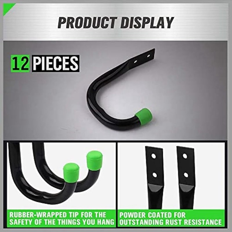 ZENWORYS 12pcs Heavy Duty Garage Storage Utility Hooks, Utility Hooks