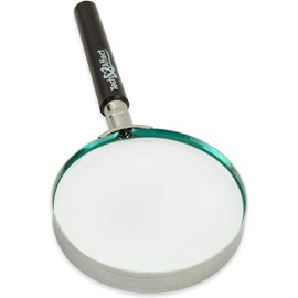 Magnifying Glass for Reading - Handheld Magnifier with Real Glass Lens and Strong Magnification for High Clarity - Ideal Reading Aid 75mm Diameter