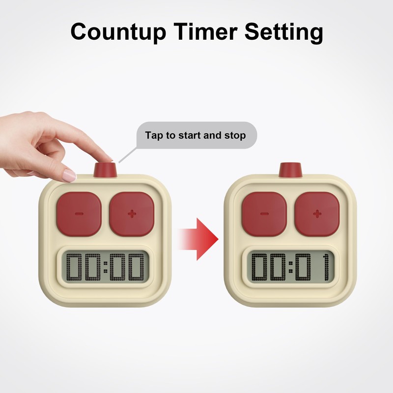 KADAMS Digital Kitchen Timer for Cooking, Countdown & Count-up Productivity,