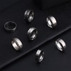 FIRAZIO 20PCS Silver Rings for Men Stainless Steel Rings 7-13