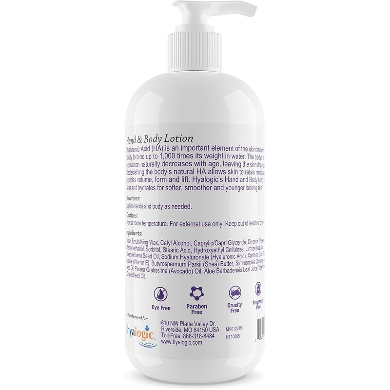 Hand & Body HA Lotion w/Shea Butter & Jojoba Oil