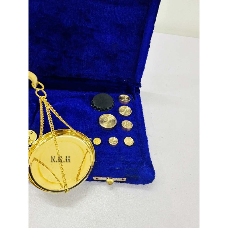 Old Traditional Goldsmith Weight Justice showpiece Brass Weighing Scale Balance