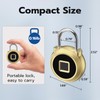 Fingerprint Padlock, Dhiedas Padlock with Fingerprint Bluetooth, Waterproof Small Padlocks,