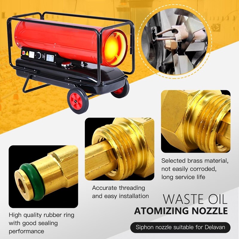 JRSHOME 0.2mm Waste Oil Burner Nozzle 30609-2 for Air Siphon