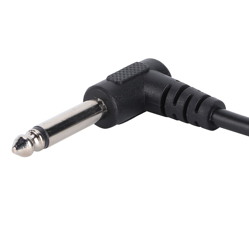 6PCS Guitar Effect Pedal Cables 6.35mm Elbow Right Angle Connector