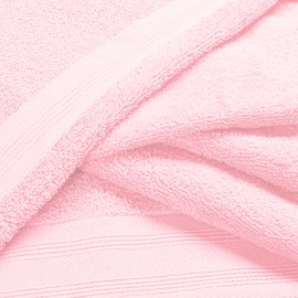 MALLONI HOME Ultra Soft 3 Pack Cotton Towel Set, Contains a Bath Towels 28x55 inch, a Hand Towels 16x24 inch & a Wash Coths 12x12 inch, Ideal Everyday use, Compact & Lightweight - Pink, Medium