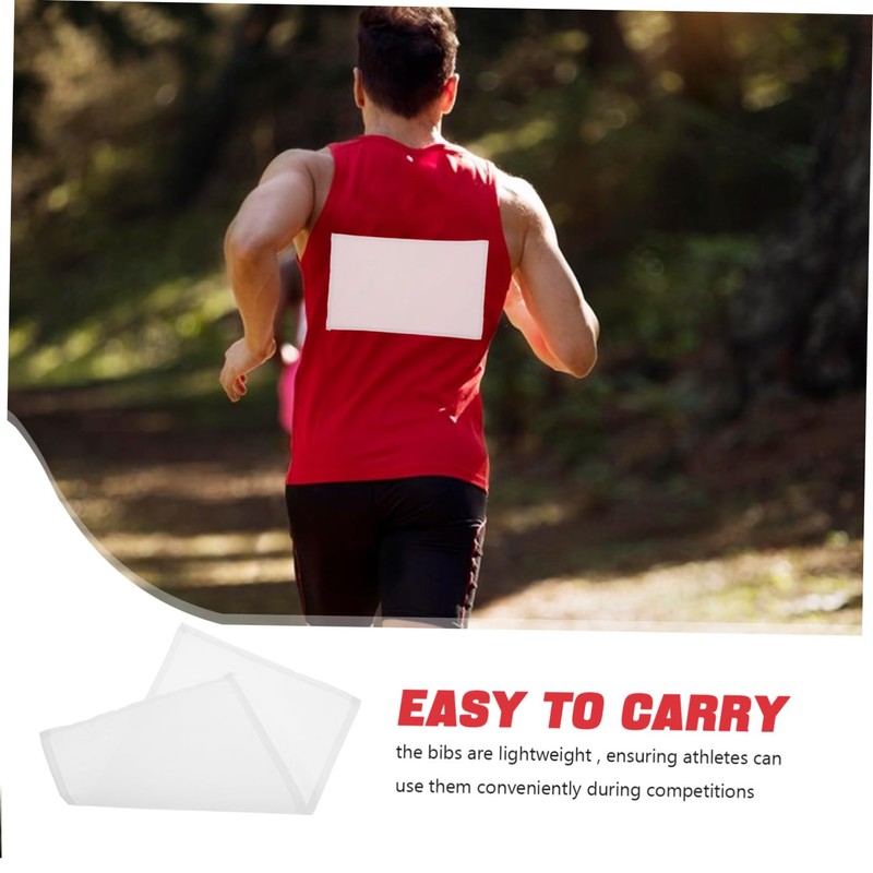 Kisangel 10pcs Reusable Race Bibs for Athletes Blank Bibs for