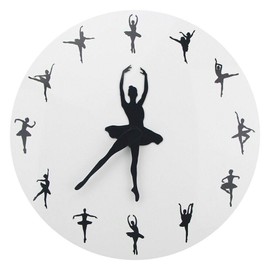 Timelike - Reloj de pared para bailarina, bailarina, decoración para el hogar, regalo blanco