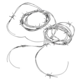 SAFIGLE Pack of 2 Simulation Wire Chain, Fake Barbed Wire, Decoration Cord, Accessories, Artificial Barbed Wire, Barbed Wire, Ribbon Trim