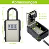 ZHEGE Key Safe with Number Code Outside, 4-Digit Key Box,