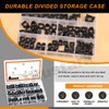 Rustark 84Pcs 6 Sizes Black Carbon Steel Cage Nut Metric