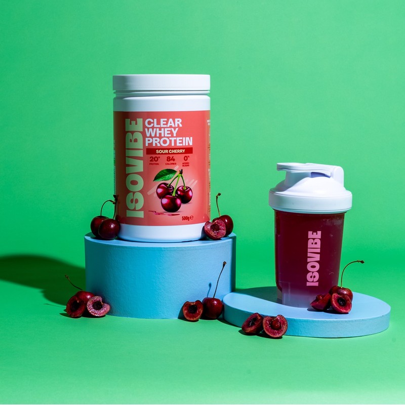 Isovibe Clear Whey Protein Powder Sour Cherry (20 Servings) Refreshing
