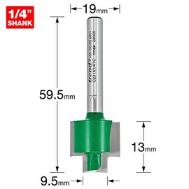 Trend CraftPro Rebater Router Cutter Bit, 1/4 Inch Shank, 13mm Cut Length and 9.5/19mm Cut Diameter, Tungsten Carbide Tipped, C231X1/4TC