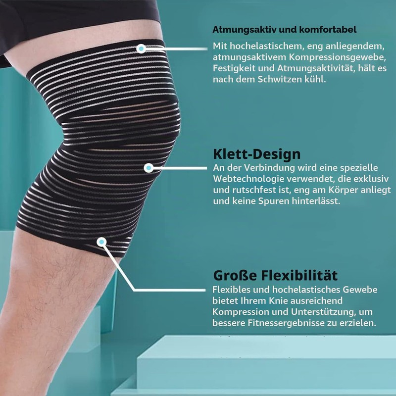 EULANT Pack of 2 Bandage 180 cm, Elastic Bandage/Elbow Support/Elastic