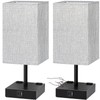Bedside Table Lamps Set of 2 - Touch Nightstand Lamp