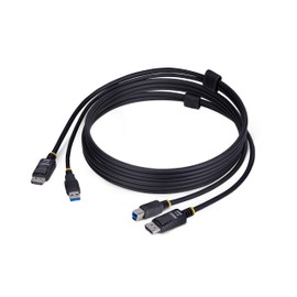 StarTech.com 6ft (1.8m) DisplayPort and USB 5Gbps KVM Cable, 4K 60Hz Universal Compatible DP/USB Combo Cable for KVM Switches