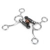 QANYEGN Stainless Steel Horse Chew Bit, Black Snaffle Bit, Gag
