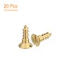 uxcell Brass Wood Screws, 20Pcs M4 x 10mm Slotted Drive
