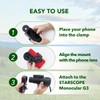 STARSCOPE Adjustable Phone Scope Mount - Telescope Phone Adapter Fits