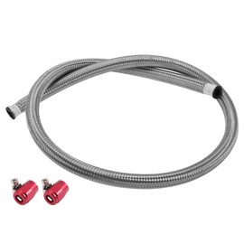 Hihaha AN-8 Fuel Line Kit 4ft Vacuum Hose Automotive Fuel Hose with Clamps 1 Set