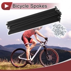 HEROFFIX 36 Set 12G Bicycle Spokes 205mm Bike Wheel Spokes 45 Steel Black