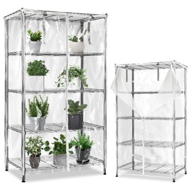 okcool Waterproof Shelf Cover,All Clear Wire Shelf Cover with Zipper,Transparent PVC Clearly Visible.(Fits 36" Wx18 Dx72 H Shelves)