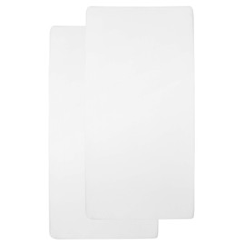 Meyco 563200 Jersey Fitted Sheet 40 x 80 / 90 cm (Cradle), White, 100% Cotton, Pack of 2