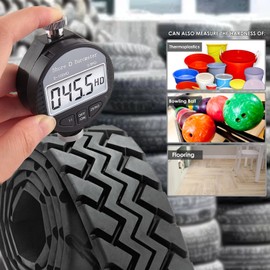 Shore D Rubber Hardness Meter, Digital Hardness Tester 0-100HD Hardness Durometer Tester with Large LCD Display Durometer Scale for Rubber, Tire, Plastic, Thermal Plastic, Flooring, and Bowling Ball