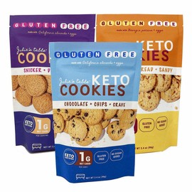 Julia's Table Certified Keto & Gluten Free Cookies 3.4 oz Variety 3-Pack