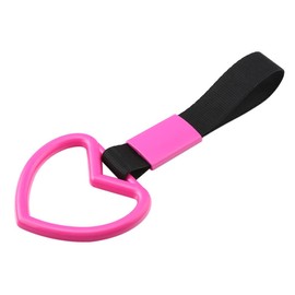 Car Hanging Leather Street Racer Old Car Rear Bumper Dress Up TOKYO GOODS MARKET (Heart Shape, Black/Pink)