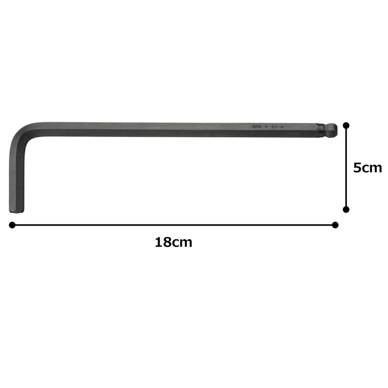 Tone BPLB-10 Long Ball Point L-Shaped Wrench, 5/16 Inch Width
