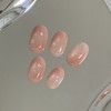 [Handmade Nail Tips] Peach Nail Tips - Short Oval Mini