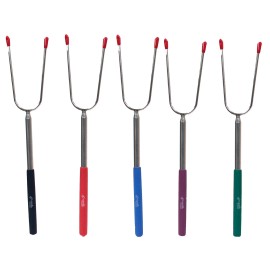 Wilcor *CHOOSE COLOR*  48" jumbo ROASTING FORK extends campfire hot dog cooking camping - Green