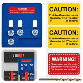 LATING Generator Interlock for Square D QO or Homeline 150 or 200 A mp Panels with 1 3/8 Inches Spacing, New Version, Blue