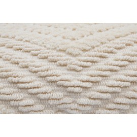 Woven Virtues Boho Diamond Throw Pillow Covers (Set of 2, 20x20) – 100% BCI Organic Cotton, Handwoven Off-White Decorative Cushion Covers, Luxuriously Soft, Farmhouse & Bohemian Home Décor