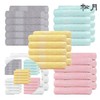 10-Pack Plain Camping Bath Towels, 40x77cm, Sweat-Absorbing Family Bath Towel Light Gray 10pcs