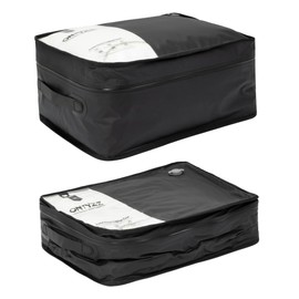 ONTYZZ Vacuum Compression Bag 20 inch Space Saver Bags Travel Case with IP67 Waterproof Zipper for Business Trip, One Bag Black
