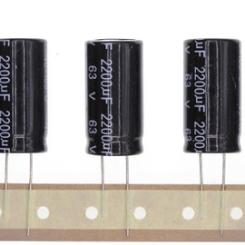63 V 2200UF Plug-In Aluminium Electrolytic Capacitor 18 x 35 18 x 35 mm Pack of 10