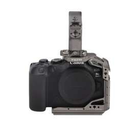 Tilta Lightweight Kit Compatible with Canon R6 Mark II, Half Cage with Mount Accessorioes via NATO Rail, Cold Shoe, and 1/4"-20 Threads with Locating Pins | TA-T45-B-TG (Titanium Gray)