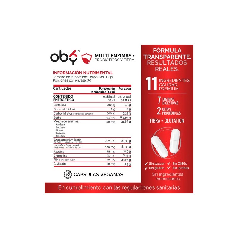 Multi Enzimas Digestivas, Probioticos, Glutatión, Digestión