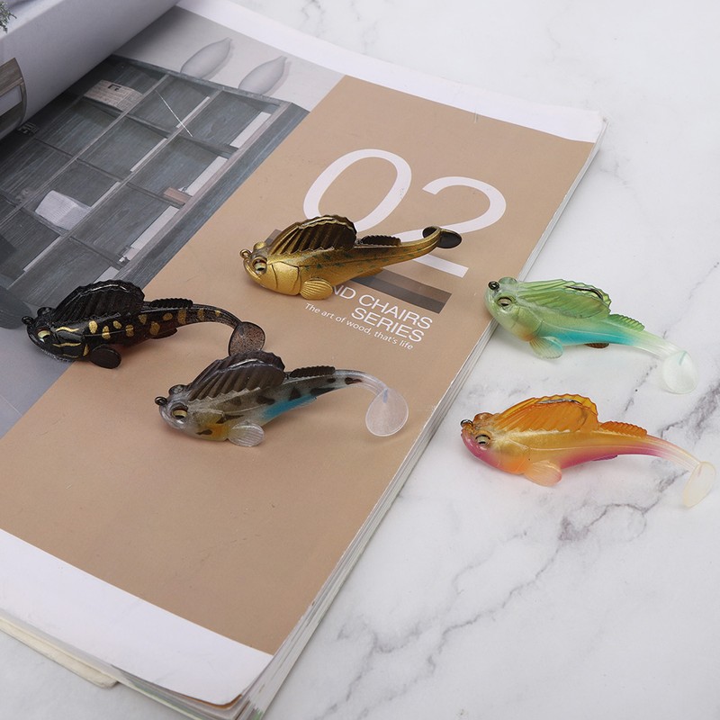 PVC Artificial Simulation Soft Fish Shape Lure Bait Hook Fishing