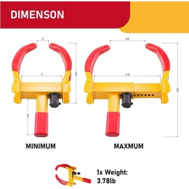 Cartman Heavy Duty Trailer Lock Wheel Clamp