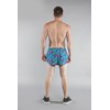 BOA Mens Stretch 1" Elite Split Printed Running Short (1000SWP)(Flamingo