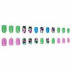 MISUD Press on Nails Short Oval Fake Nails Glossy Glue