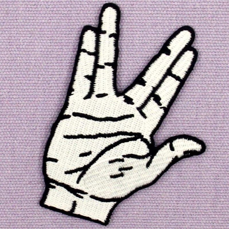ZEGIN Live Long and Prosper Hand Sign Patch Embroidered Applique