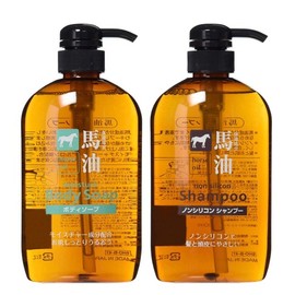 Horse Oil Body Wash Shower Soap Bath Face Wash Shampoo - Kumayuji Horse Oil Shampoo 600ml / 마유 오일 바디 워시 샤워 때 솝 비누 목욕 세안 샴푸 - 구마유지 마유 샴푸 600ml